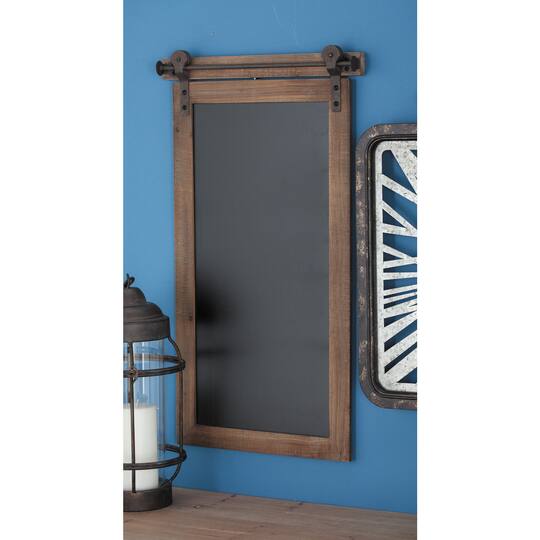 28" Brown Farmhouse Wood Wall Decor